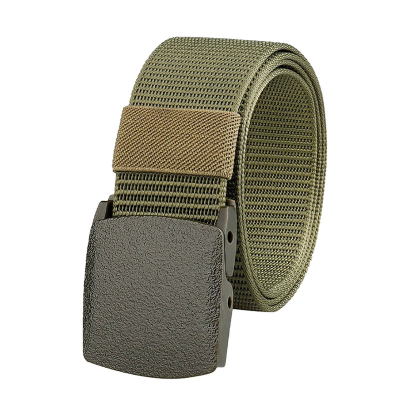 Men's Casual Tactical Belt - High Quality Military Nylon Durable Plastic Buckle Outdoor Sports Training Versatile Denim Belt