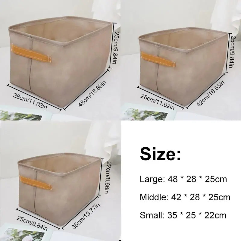 1pc Foldable Clothes and Miscellaneous Items Storage Box with Steel Frame Wardrobe Organization and Storage