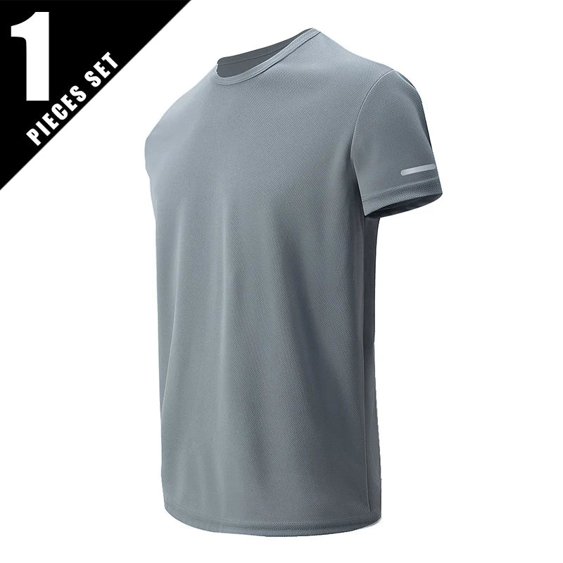 4/1/2 Pack Men's Gradient Quick-drying Sportswear Teenagers Leisure Joker Short-sleeved Multi-size Mixed-color Running Fitness T