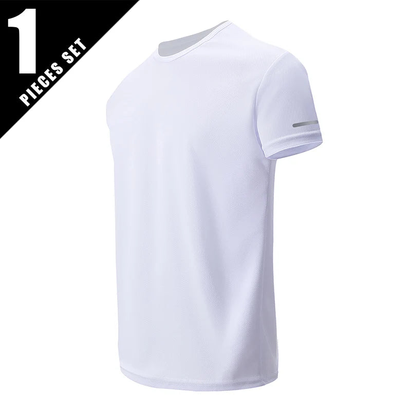 4/1/2 Pack Men's Gradient Quick-drying Sportswear Teenagers Leisure Joker Short-sleeved Multi-size Mixed-color Running Fitness T